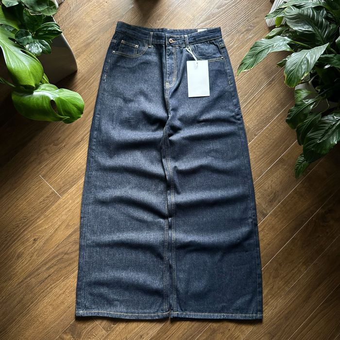 Raw Denim Wide Blue Baggy Jeans Сині Широкі Джинси Сирий Денім Racer Jaded London Skater y2k sk8 Bootcut Буткат Базові Штани Синие Opium опиум Джинсы