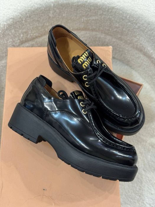 Лофери Miu Miu в коробці натуральна шкіра