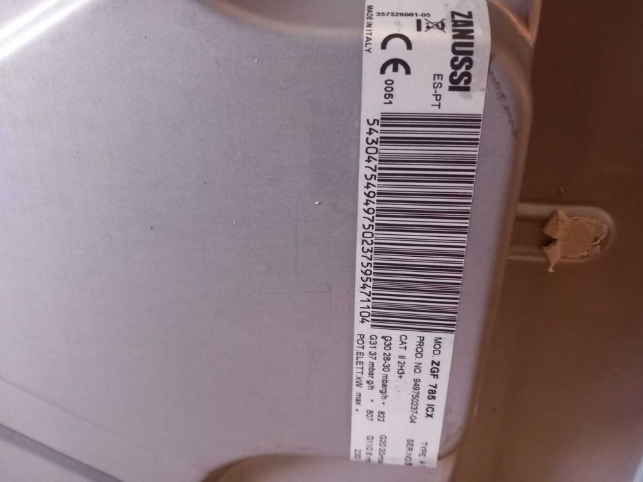 Placa fogão a gás Zanussi