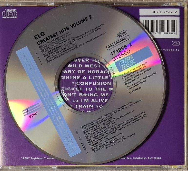 Płyta CD Electric Light Orchestra (ELO) - Greatest Hits / 1992 AT
