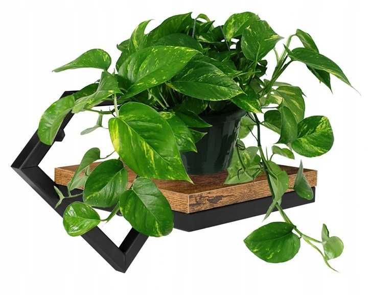 Kwietnik wiszacy LOFT czarny metalowy Okragly Sufitowy Styl Scandi