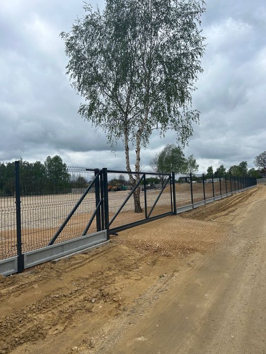 Ogrodzenie panelowe 3D KOMPLET slupki panele podmurówki obejmy BRAMY