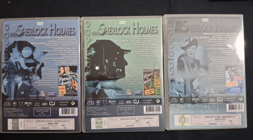 DVDs Sherlock Holmes.