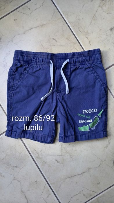 Granatowe spodenki lupilu rozm. 86/92 krokodyl