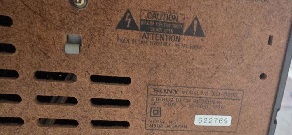 Wieża Sony XO-D20S z Gramofonem + ORYGINALNY PILOT / Made in Japan