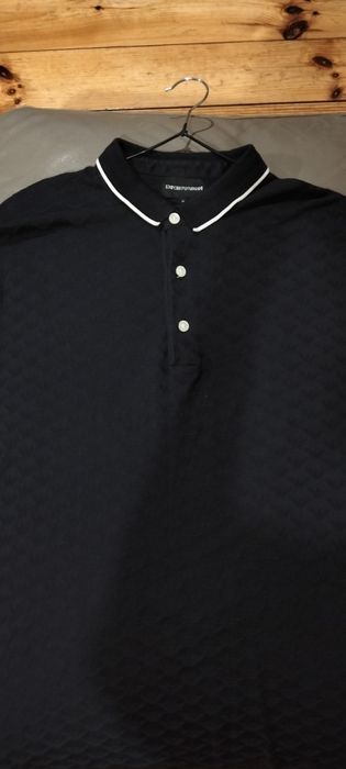 Czarna koszulka polo Emporio Armani