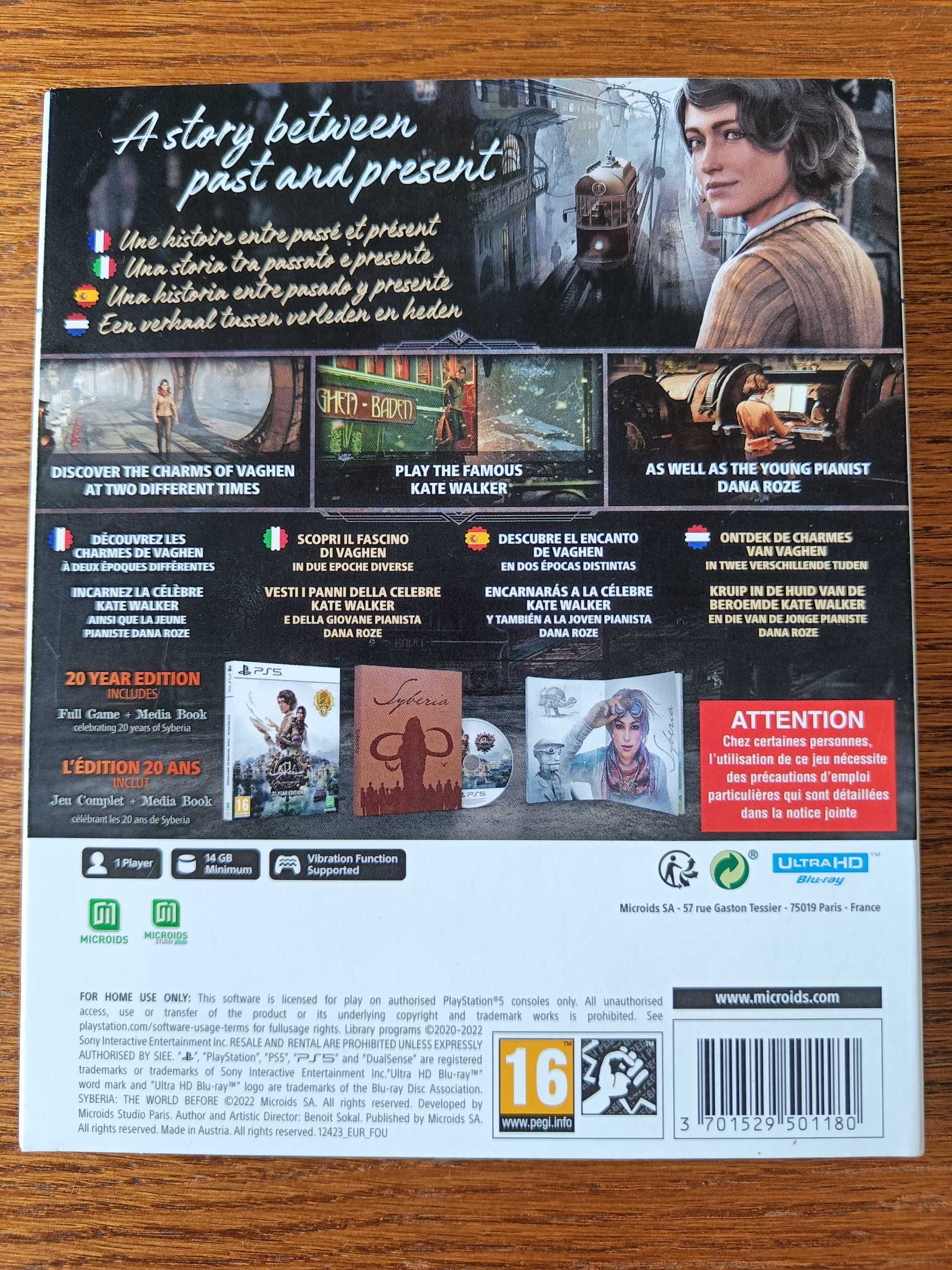 Syberia : The World Before - 20 Years Edition - Jeux PS5