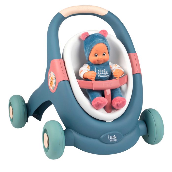 Коляска Smoby Little для прогулянок 3 в 1 з пупсом (140308)