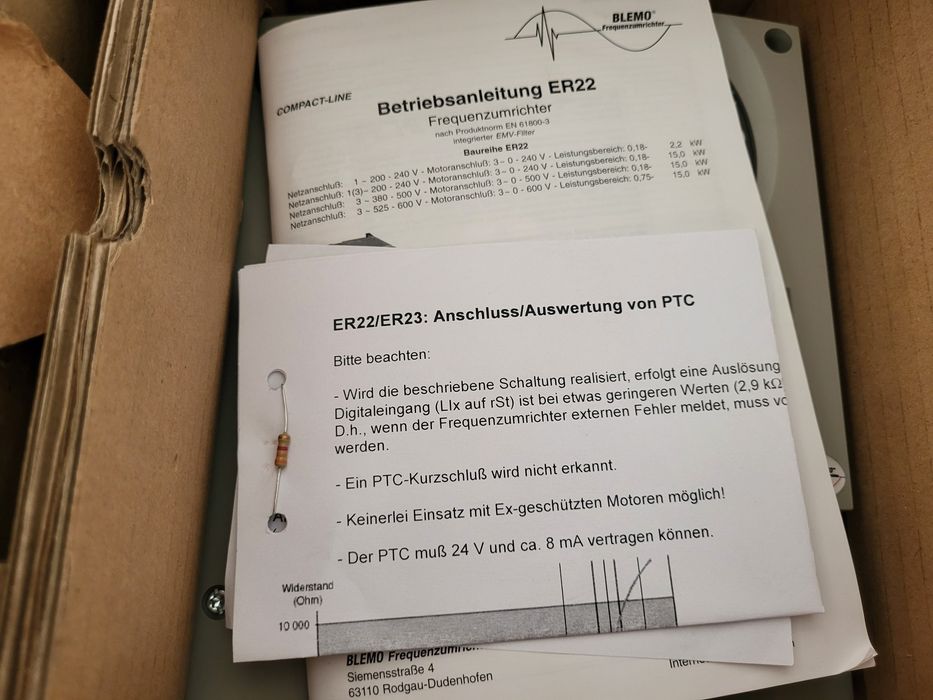 Blemo Er22-0.37G-V1, falownik 0.37kW, 3.3A