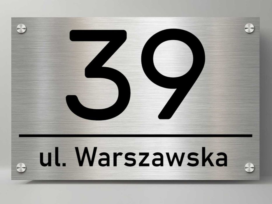 Numer na Dom Tabliczka Adresowa z numerem domu Nierdzewny numer domu