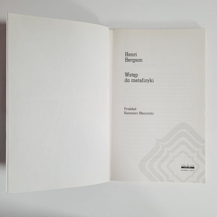 Wstęp do metafizyki Henri Bergson