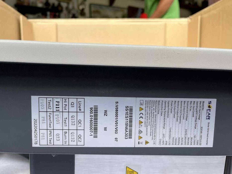 Falownik SOFAR 15KTLX-G3 Używany na gwarancji