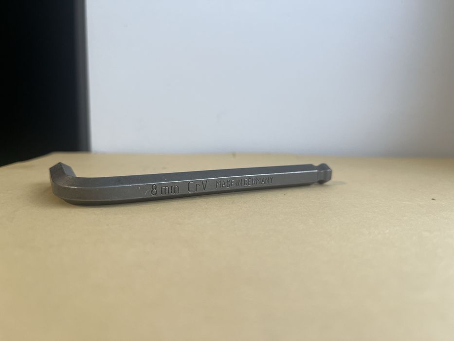 Klucz imbusowy 8mm z kulką krótki nowy Niemiecki ampulowy hex
