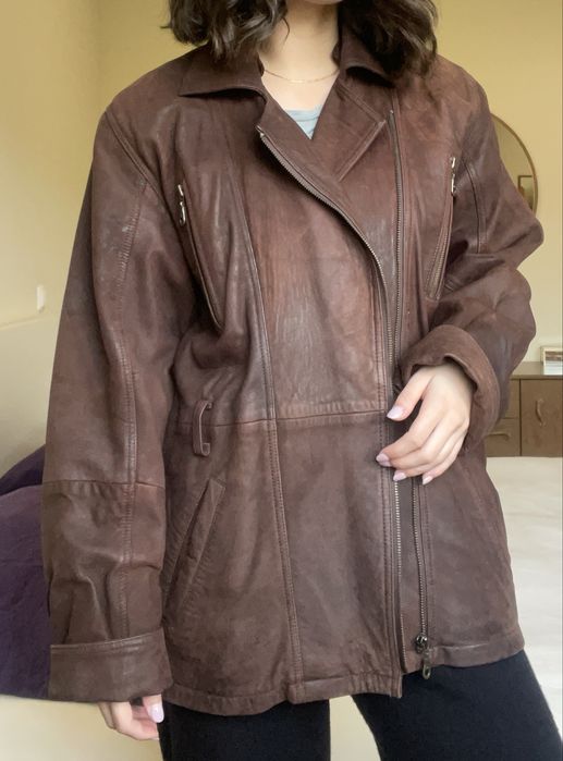 Casaco cabedal genuíno