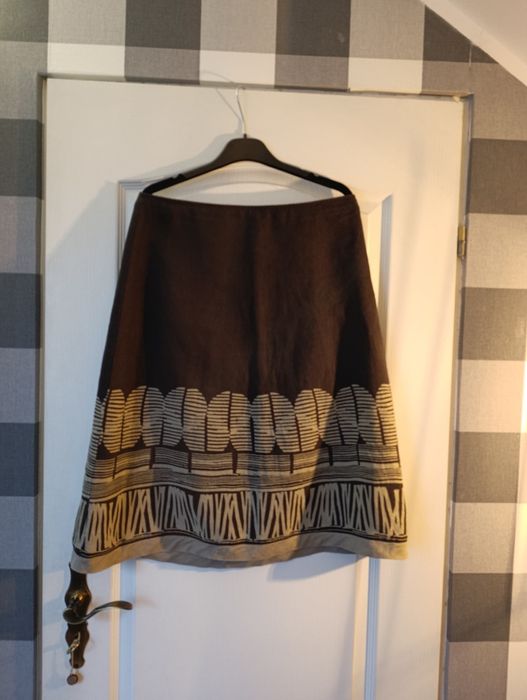 Spódnica czekoladowa 38 len