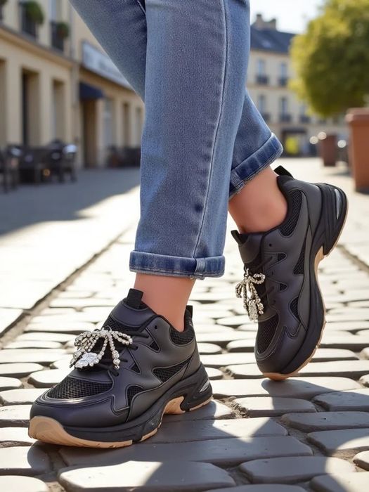 4 KOLORY 36 37 38 sneakersy 39 40 41 z kokardką perełkami platforma