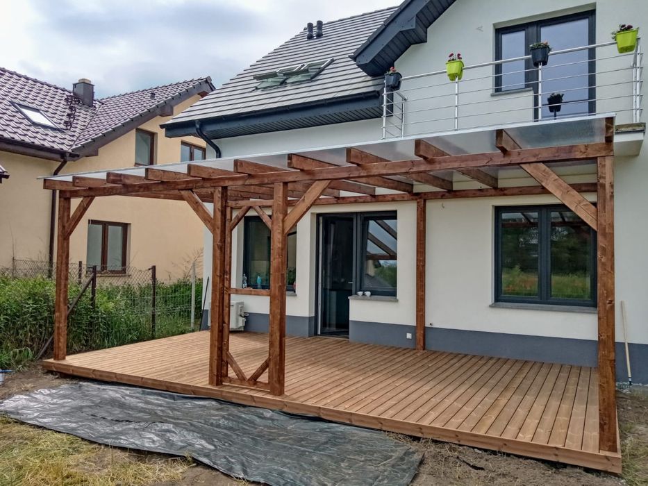 Wiaty, zadaszenia, altany, pergole, domki , tarasy