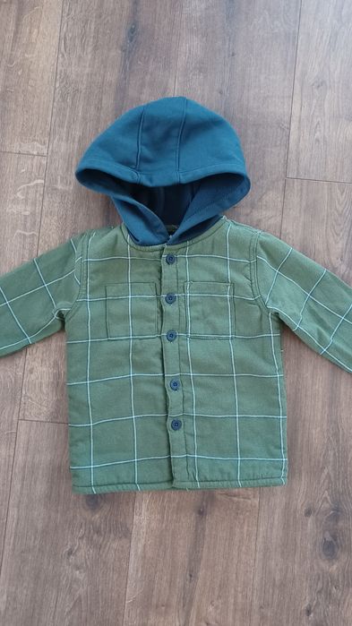 Bluza w kratę z kapturem DKNY 104/110