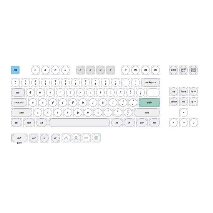 Кейкапи PBT LCK-Deja Vu (Ретро-Стиль) Low Profile