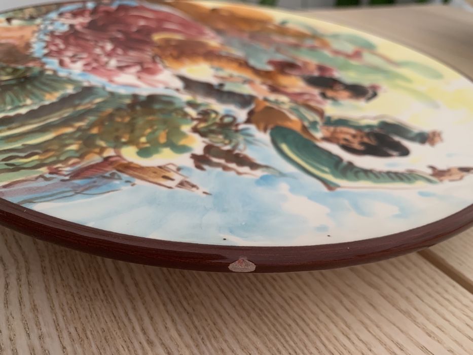 Prato grande pintado à mão