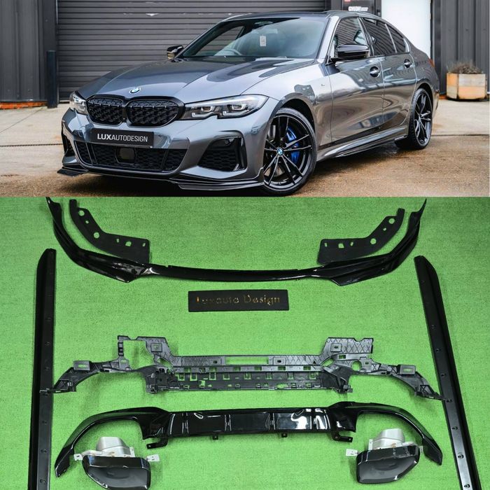 Диффузор губа накладка BMW G20 M пакет Г20 дифузор заднього бампера