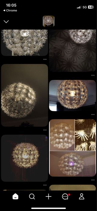 IKEA PS MASKROS duza Lampa wisząca (103.609.16) zyrandol 80 cm kula