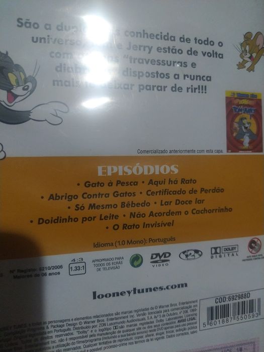 Espetáculo tom&Jerry DVD animação - portes de envio grátis