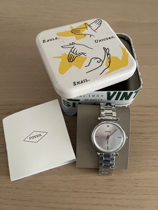 Fossil Carlie Carbon Series NOVO c/ caixa — ideal presente