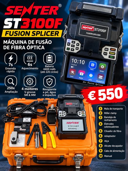 Máquina de fusão fibra óptica