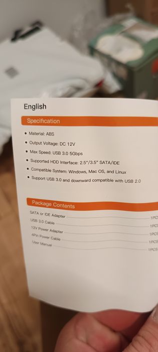 Adapter dysku twardego FIDECO Adapter dla 2,5 cala 3.5 HDD/SSD,