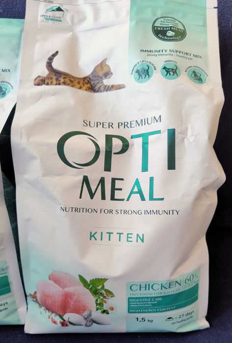 Сухий корм Optimeal з куркою для кошенят (1,5 кг*2)