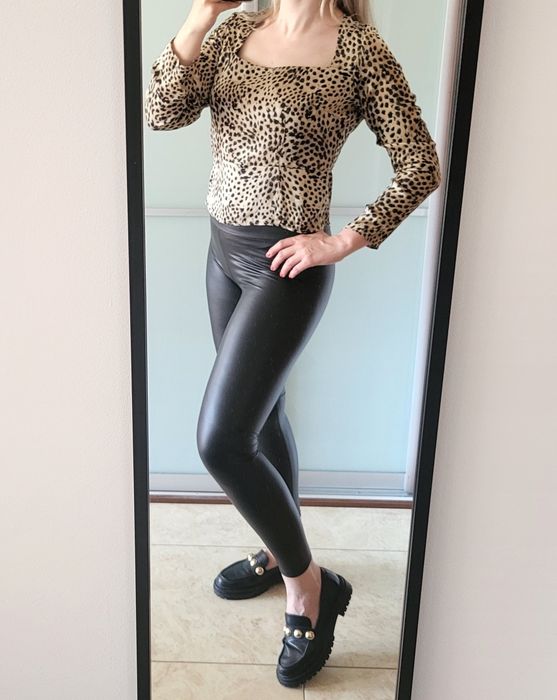 Bluzka satynowa panterka, H&M r. M