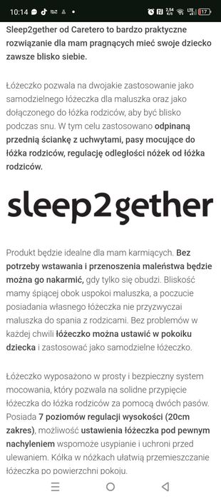 Łóżeczko dostawne