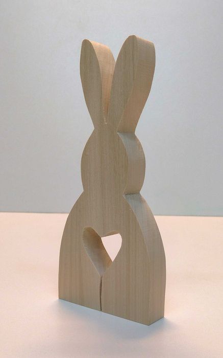 ZAJĄC WIELKANOCNY figurka drewniana królik 3D 20cm