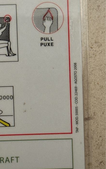 TAP Air Portugal Airbus A319 Safety Card