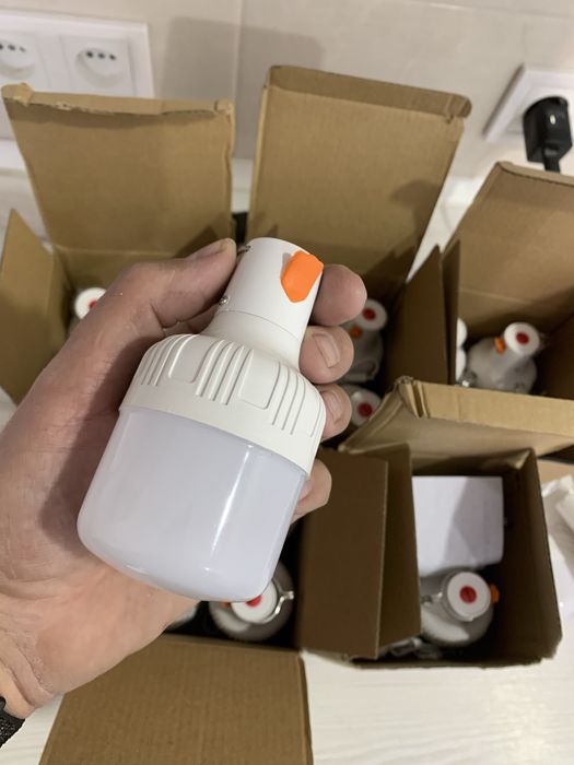 ‼️ Лампочка з акумулятором та гачком, зарядка від USB ‼️