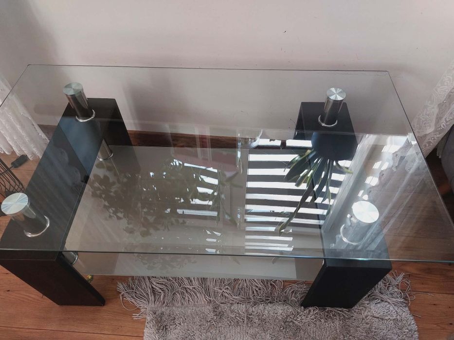 Stolik kawowy 110/60 szklany stan bardzo dobry