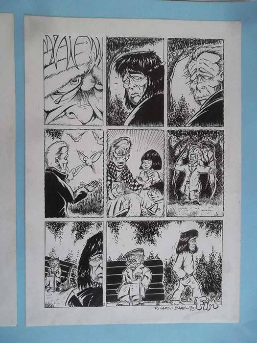 2 Pranchas BD ORIGINAIS de Ricardo Blanco - História completa.