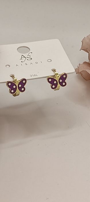 Kolczyki dla dziewczynek stal chirurgiczna