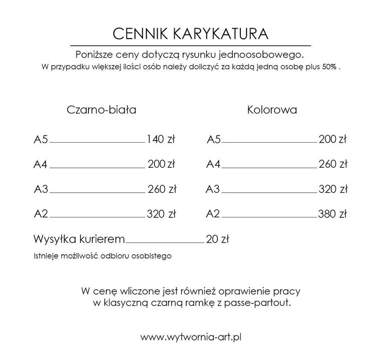 Karykatury na zamówienie ze zdjęcia + oprawa pracy gratis! Ręcznie malowane