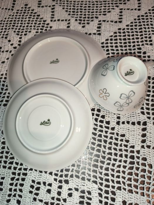 Porcelanowe trio Lettin koniczyna