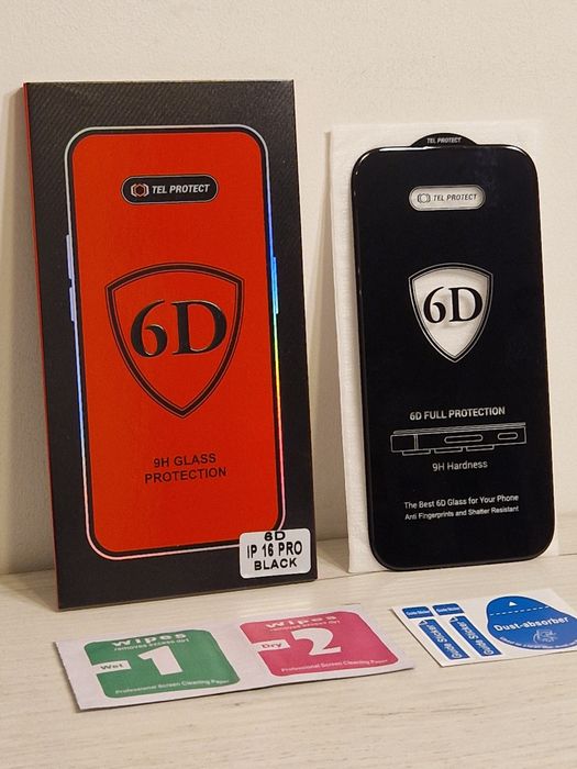 Hartowane szkło Full Glue 6D IPHONE 16 PRO / IPHONE 17