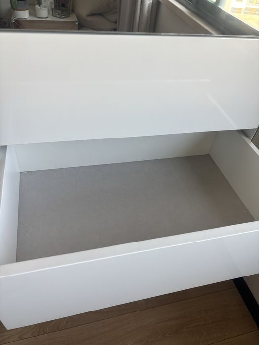 Mobilia quarto - Comoda de quarto de luxo branca e espelhada