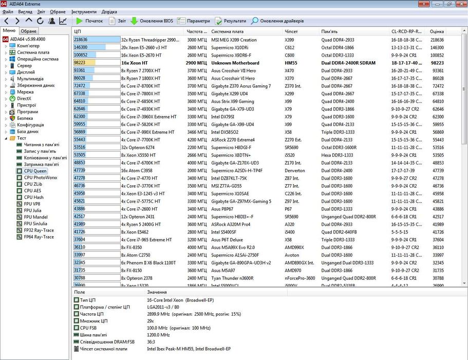Процесор XEON E5-2682 v4 16 ядер, 32 потоки