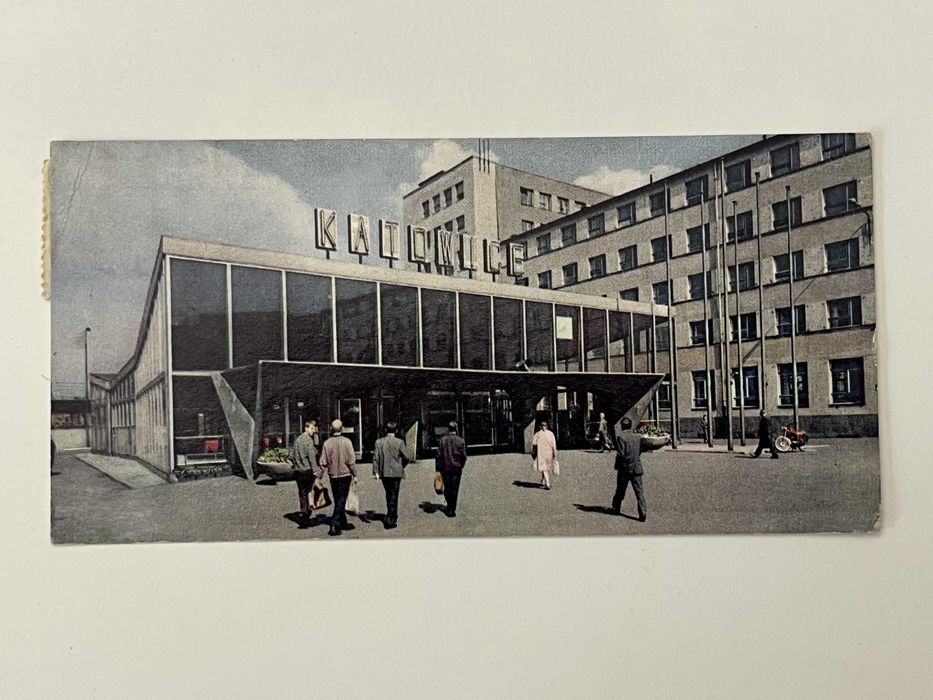 pocztówka: Katowice 1968 dworzec kolejowy PKP PRL