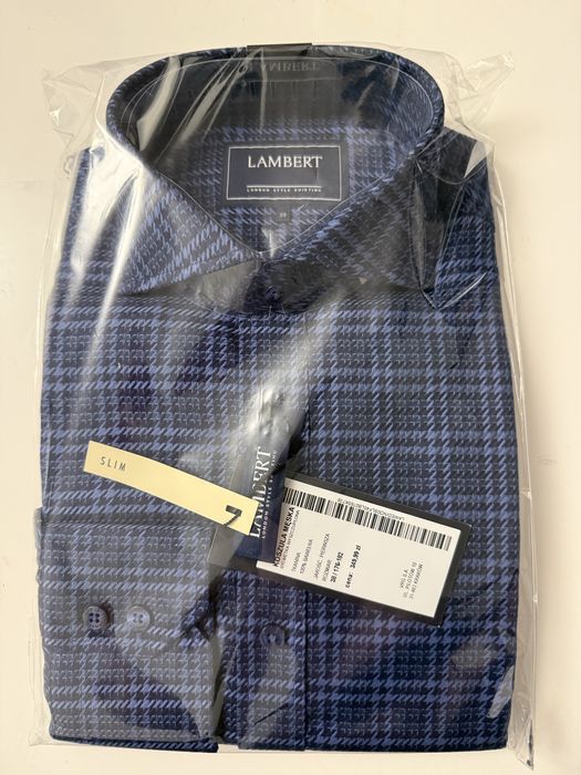 Nowa Koszula LAMBERT 38/176-182 SLIM - 100% Bawełna - Premium