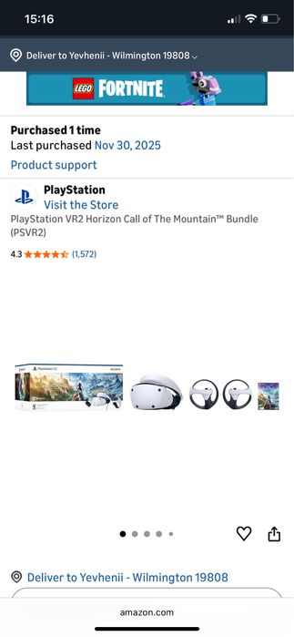 Окуляри віртуальноі реальності Sony PlayStation VR2