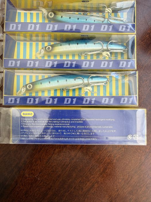 D1 Minnows – Azul Metálico 3D – Ação Realista – Novos e Selados