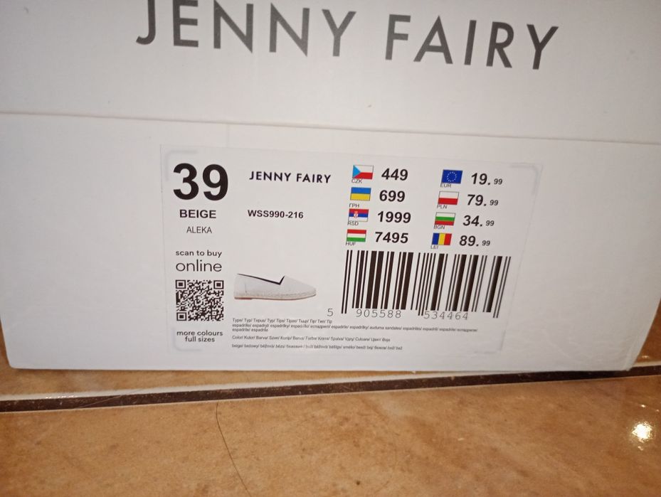 Nowe espadryle r. 39