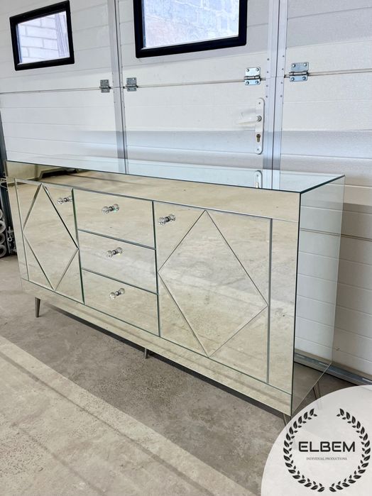 Lustrzana komoda Glamour / Skośne nóżki